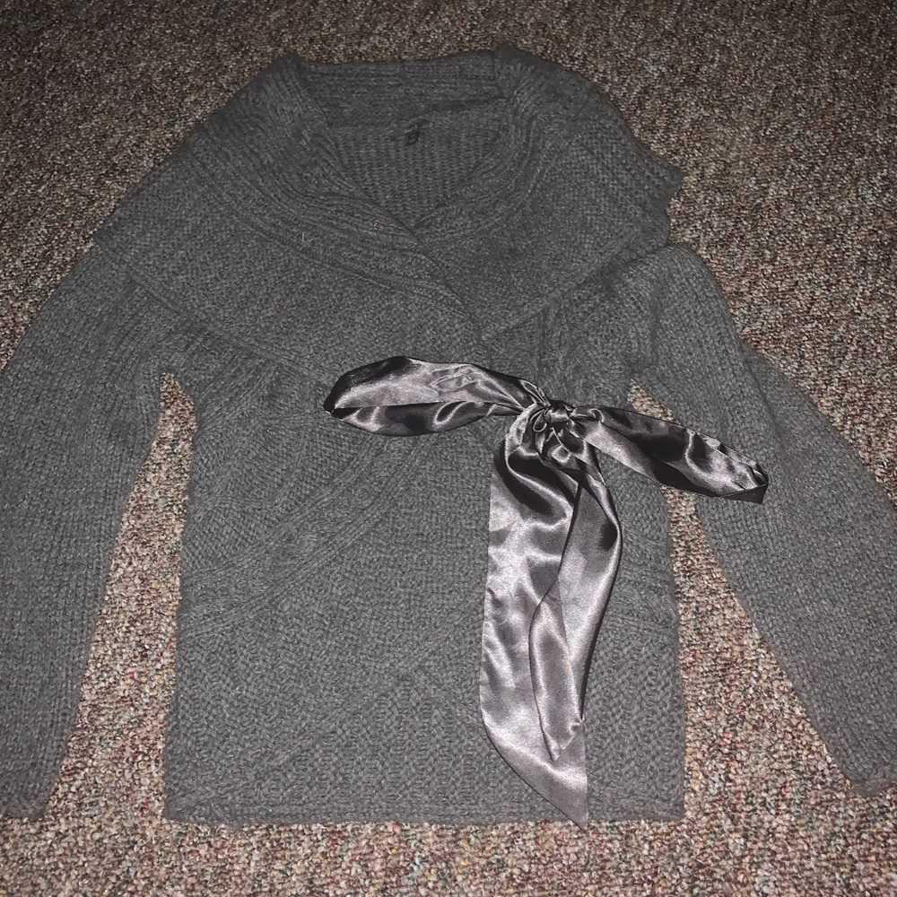 Apt 9 GRAY DRESSY WRAP CARDIGAN SIZE XL EUC